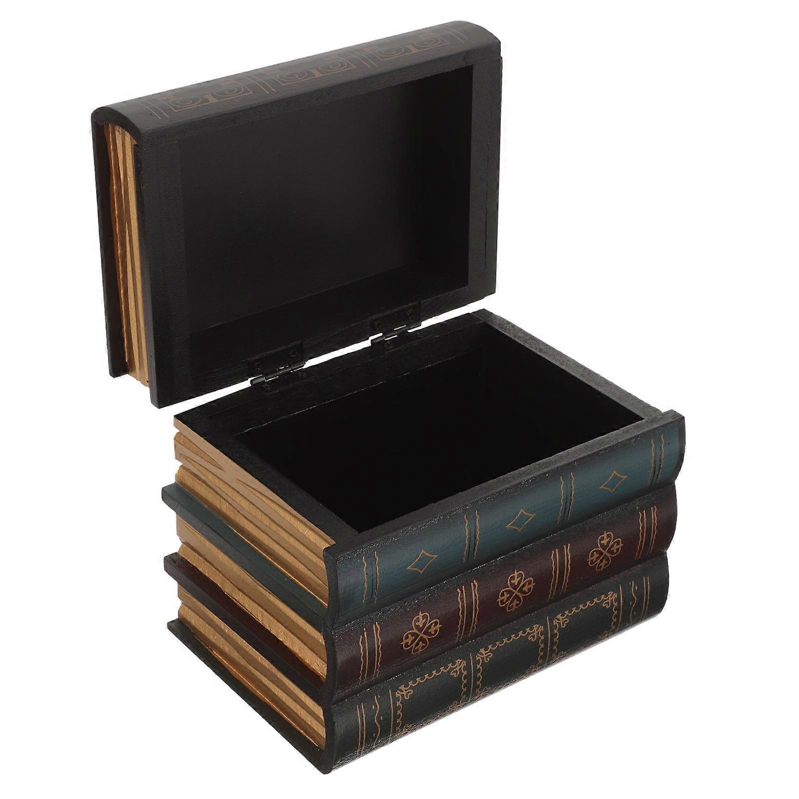 False for Decoration 2Pcs Vintage Decorative Storage Boxes