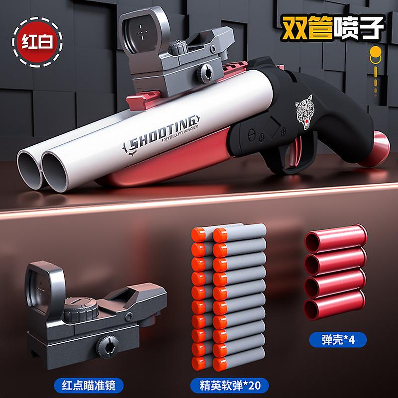 S686 Can Throw The Shell Double-barreled Lefu Spray Burst Soft Bullet Gun Xm1014 Shotgun Children's Toy Simulation Boy