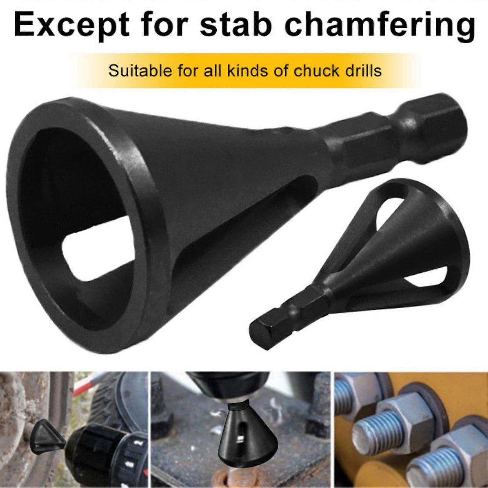 Pink Season Deburring External Chamfer Triangle/Hex Shank Rusted Screw Grinding High Speed Steel High Hardness Burr Removal Tool Workshop Supplies