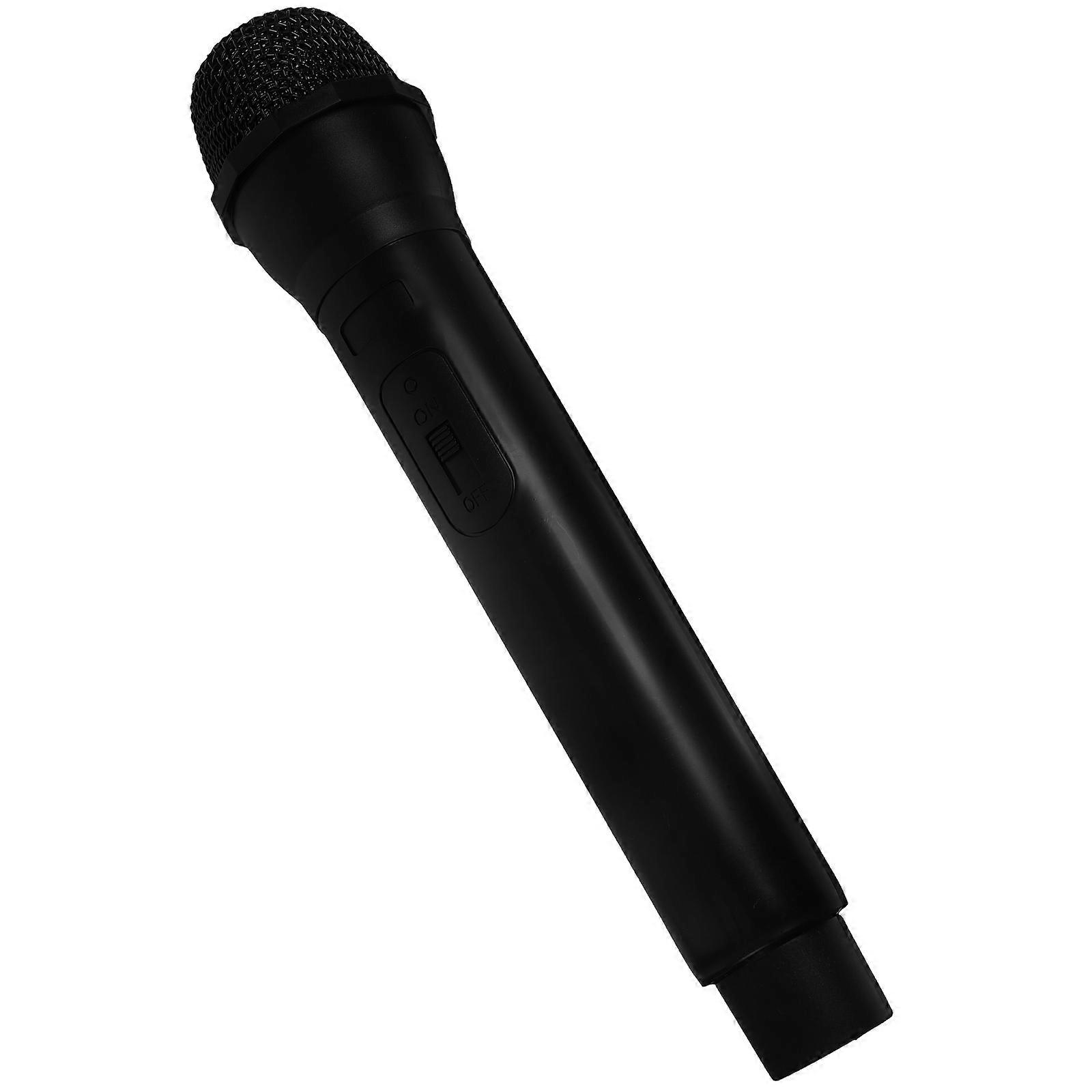 Plastic Pretend Microphone Prop Fake Microphone Prop for Stage Play 3Pcs