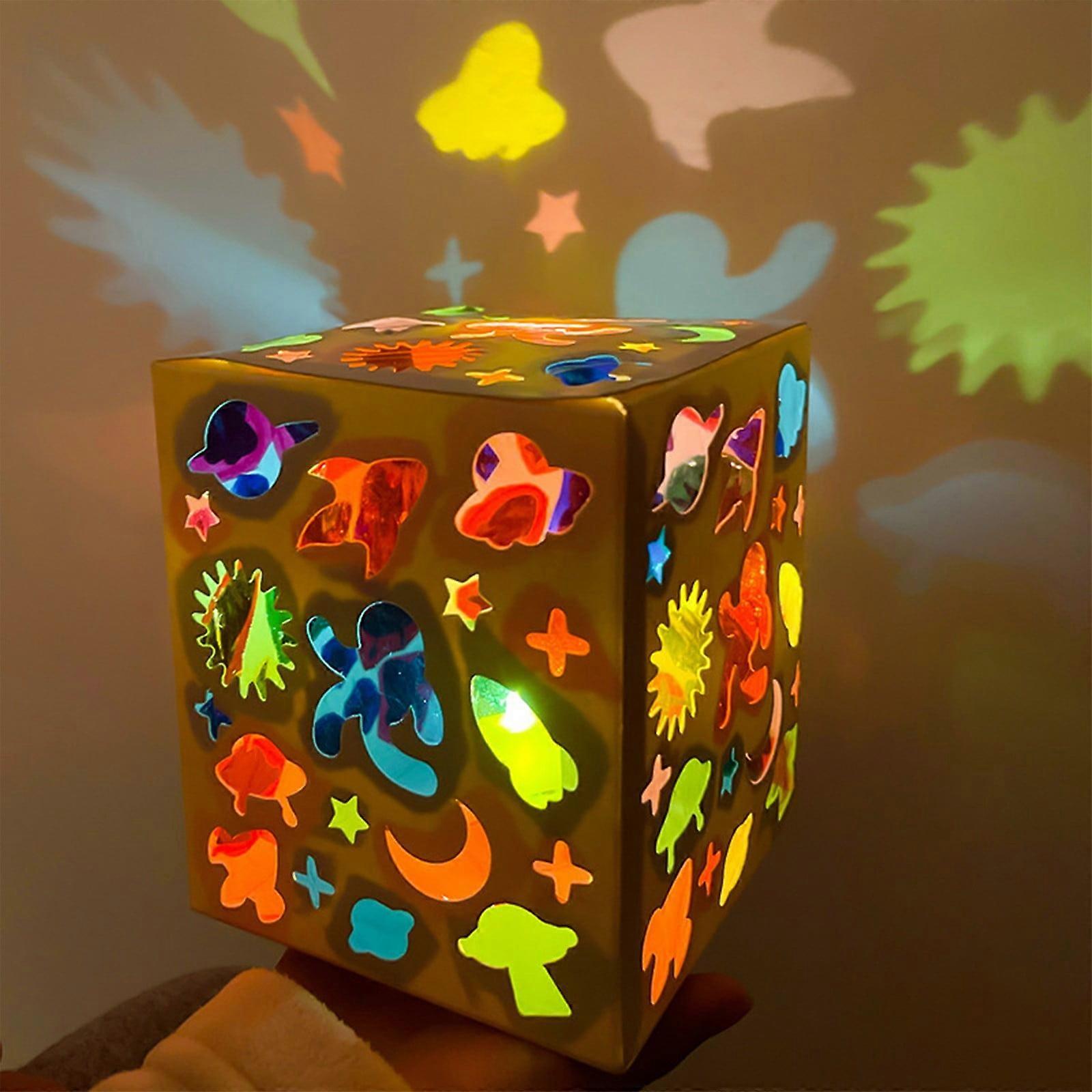 Lantern Children's Light And Shadow Game Kindergarten DIY Production Portable Projection Lamp Material Bag