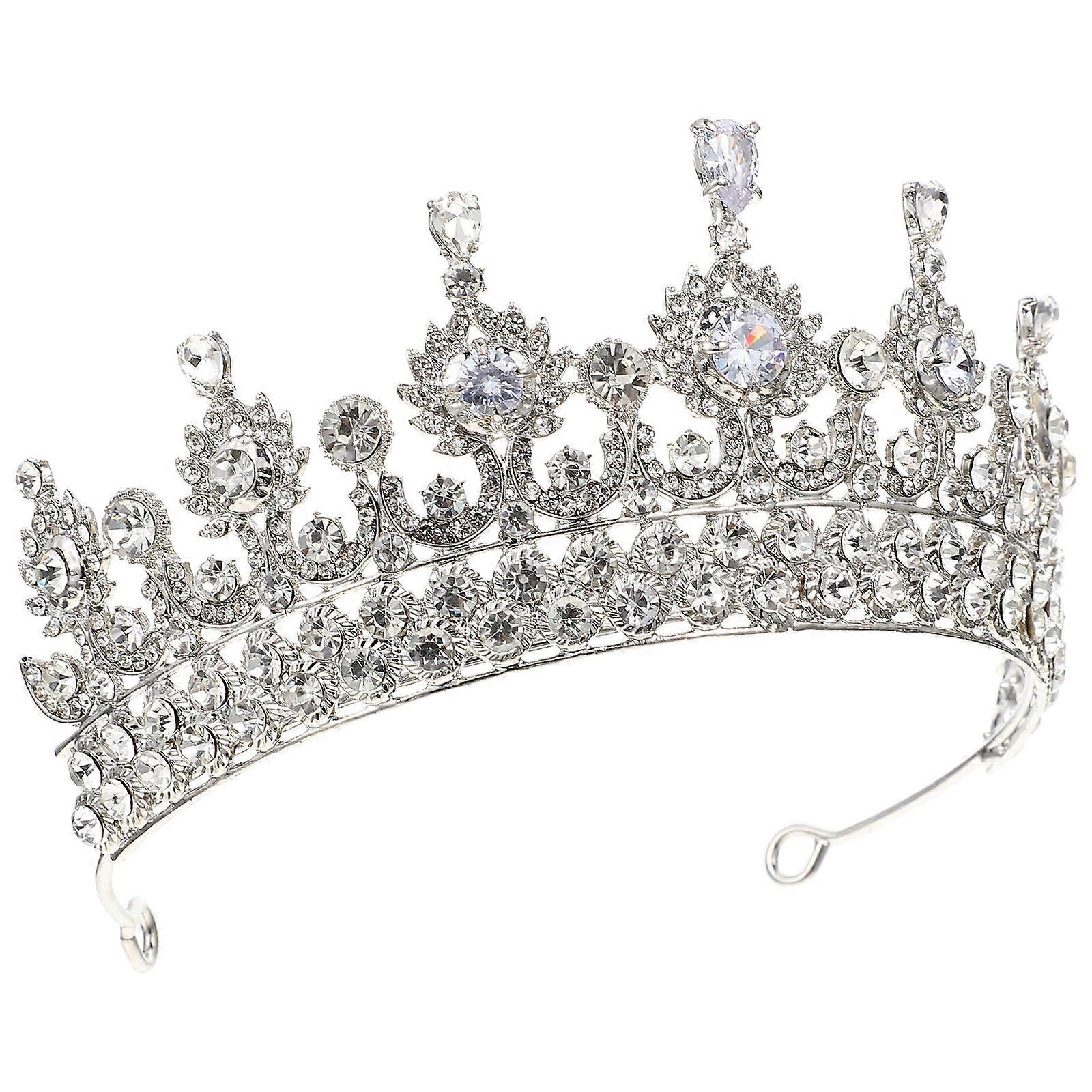Bridal Rhinestone Tiara Wedding Crown for Decor 5Pcs Assorted Color