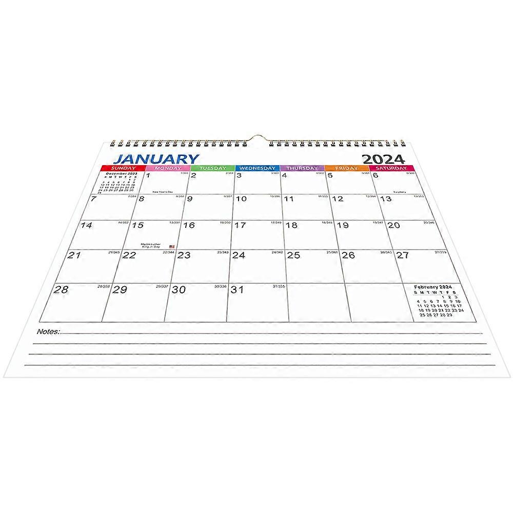 Monthly Wall Calendar 2024-2025 With Rectangular Shape For Family Friends Reminder Countdown Activities 3Pcs