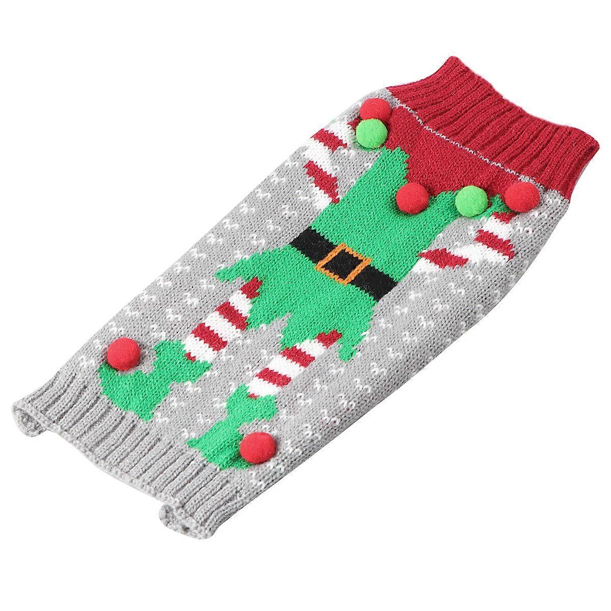 Warm Pet Sweater Christmas Themed Clown Pattern Multi-Colored XXL Acrylic Fibers For Photo Taking 1Set