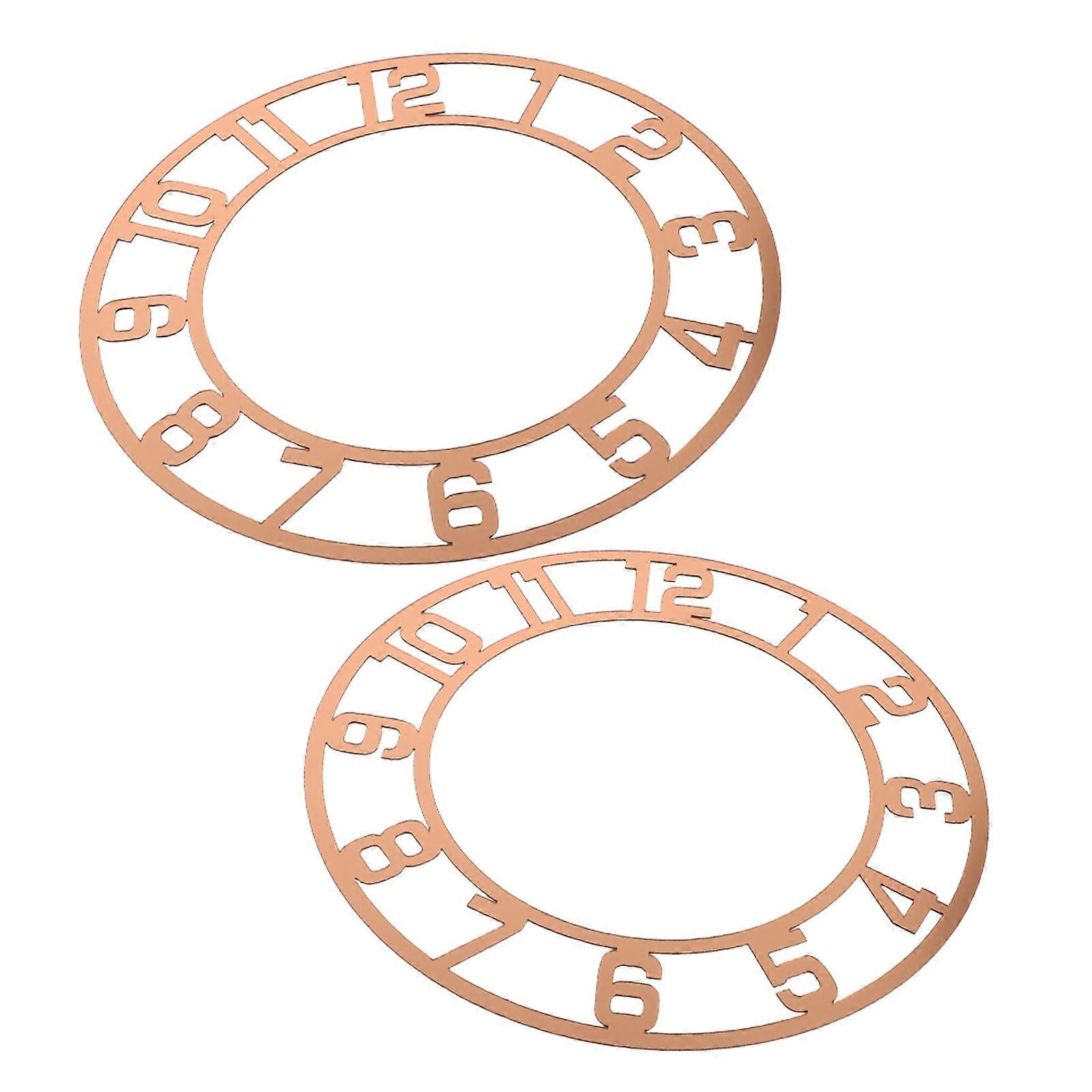 Round Clock Dial for Resin Crafts Acrylic Mirror Clock Face 4Pcs Set