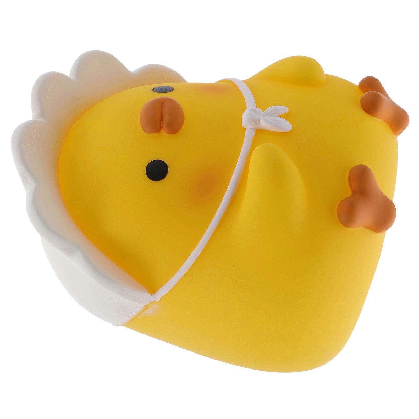 Cartoon Chick Saving Pot Coin Bank for Storage 3Pcs Yellow Desktop
