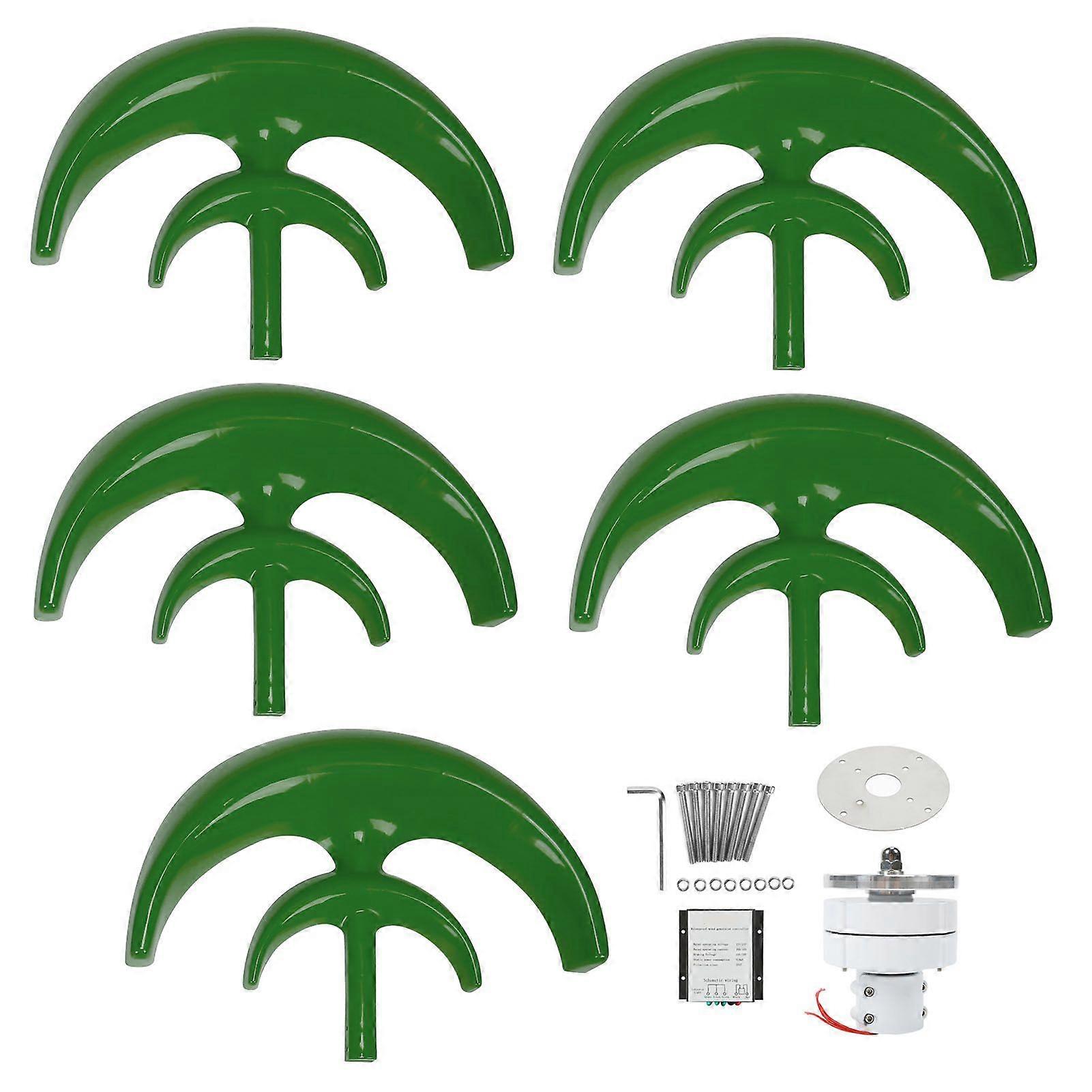 Wind Turbine Kit Lantern Vertical Axes 5 Blade Power Generator Electricity Producer Parts 800W48V