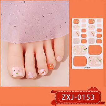 Zehennagelaufkleber Sommer Daisy Zehennagelaufkleber beliebte Blumennagelaufkleber ZXJ-0153 nacktes Stück + Nagelfeile
