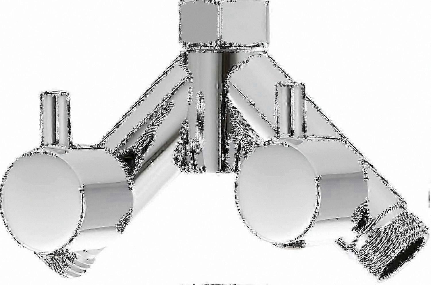 Chrome 2-Way Y Splitter Diverter Valve for Shower Head and Hose, 1/2 Inch Connection