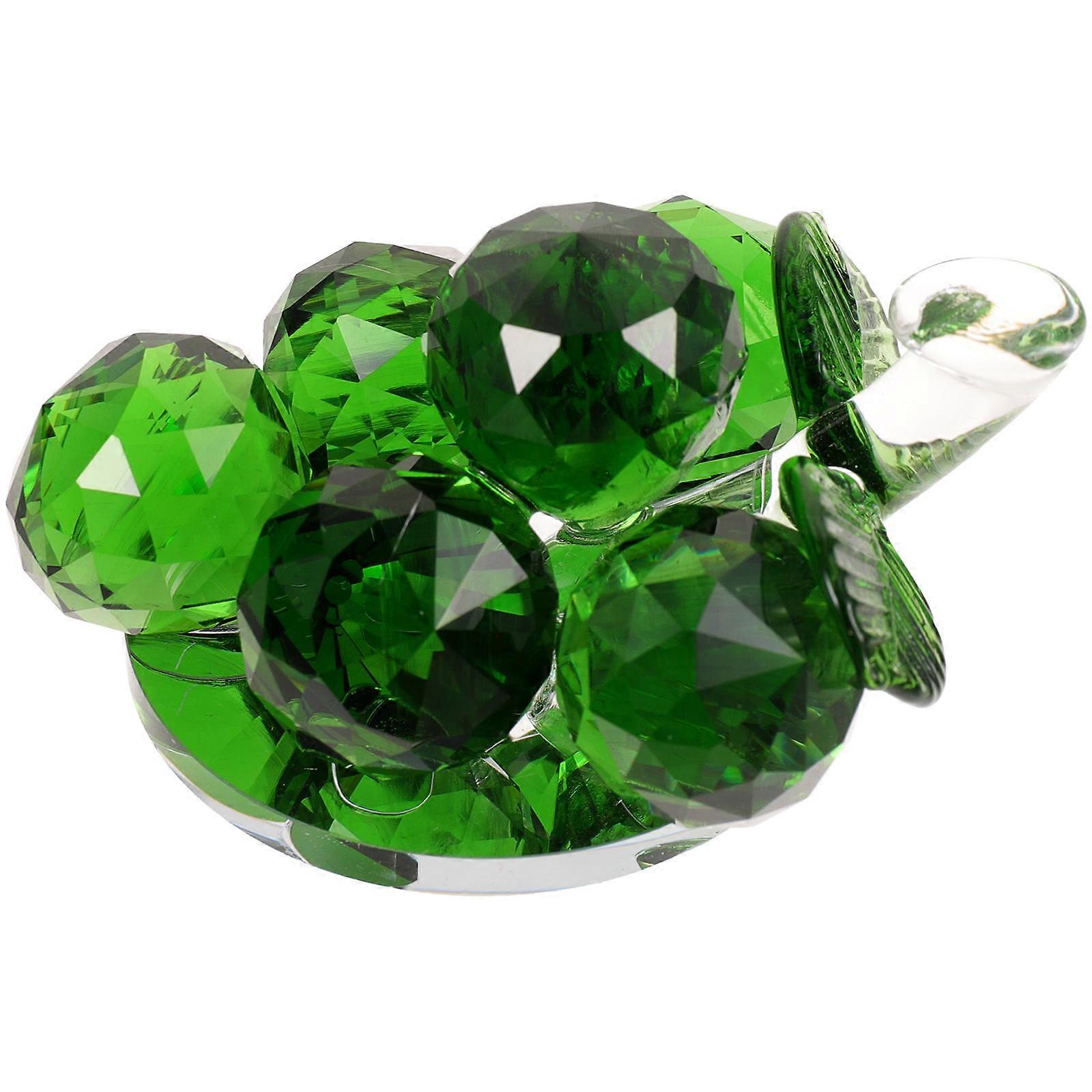 Small Crystal Grape Figurines Crystal Grape Decoration for Desktop 4Pcs