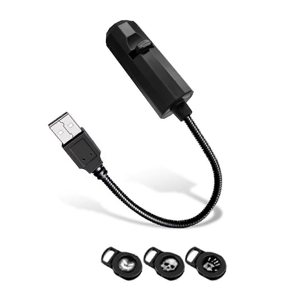 Halloween USB Projector Light Skull NightLight Ghost LED Lamp 360 Rotating Switchable Pattern Atmos