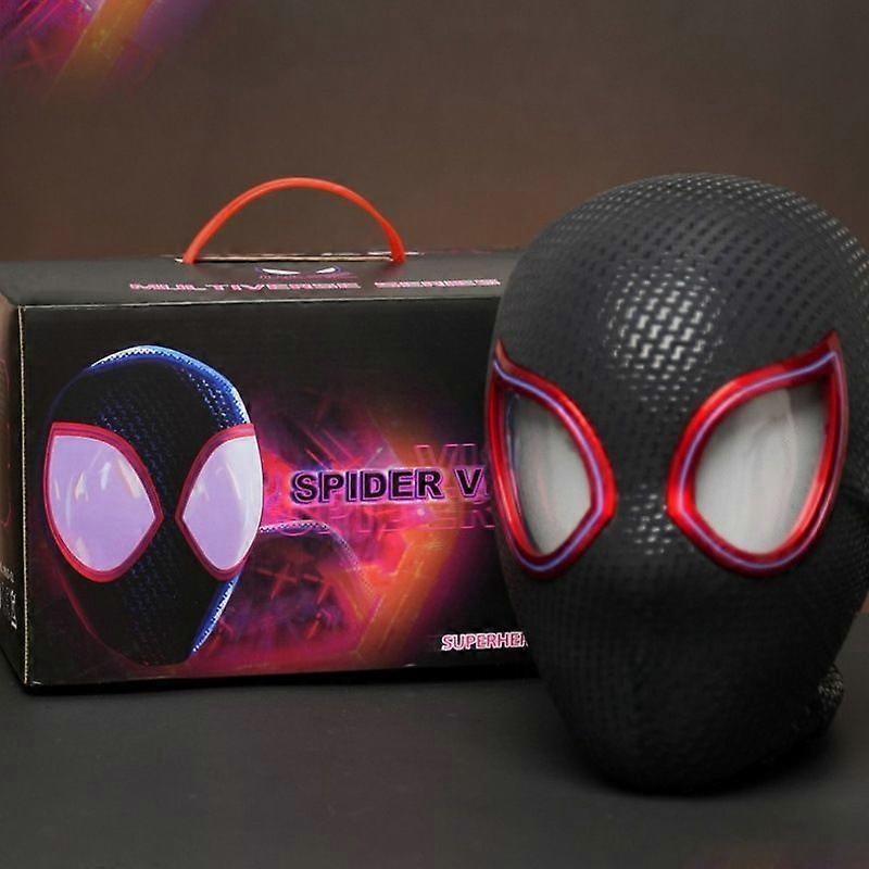 Masque Spider Hero avec yeux mobiles à lumière LED, télécommande annulaire, réaliste