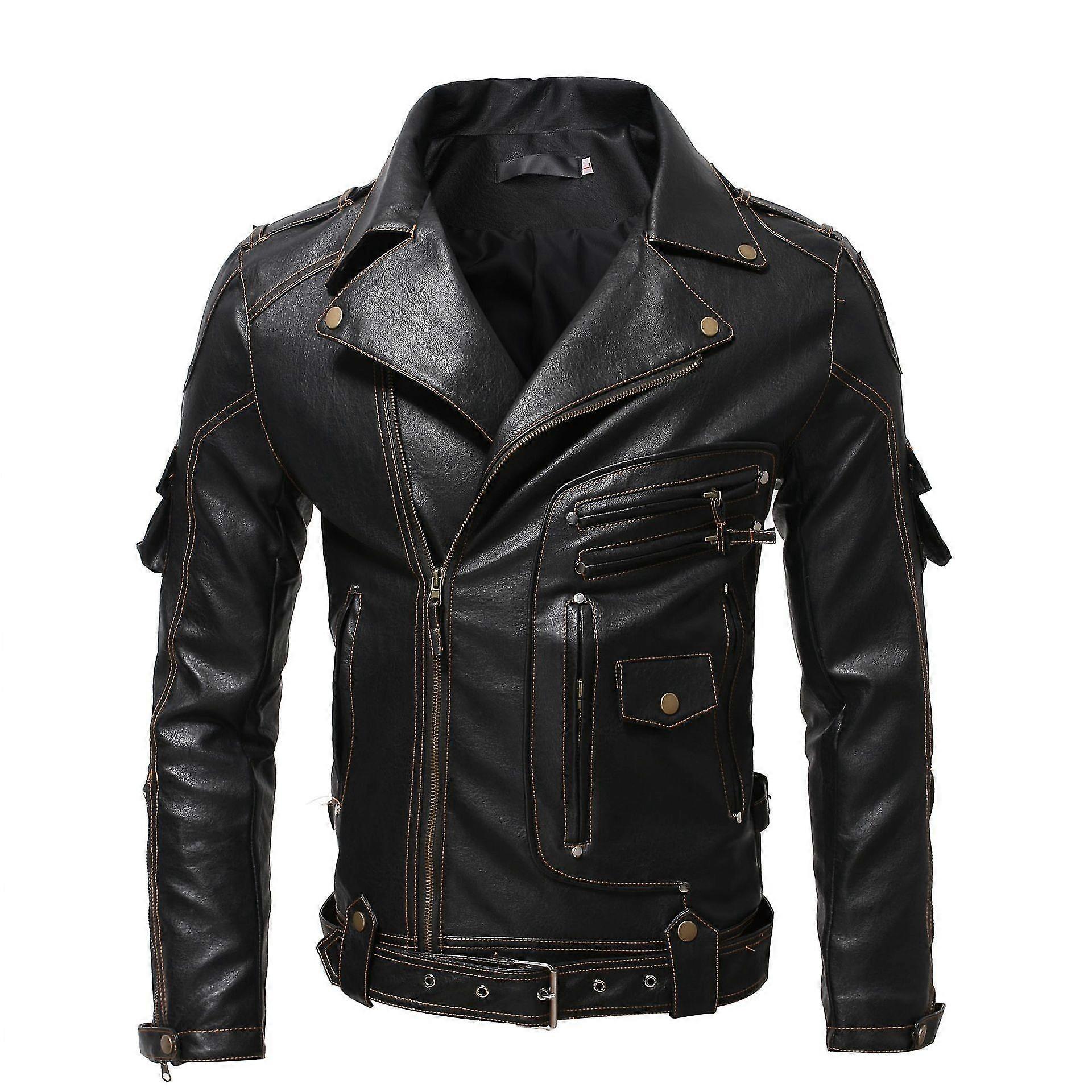 25-26 Vintage Ghost Rider Biker Multi-zip Jacket