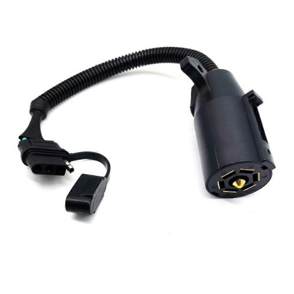 7 Way Blade to 4 Way Flat Trailer Adapter Single Function Round to 4 Pin Trailer Wiring Connector for Truck RV Trailer