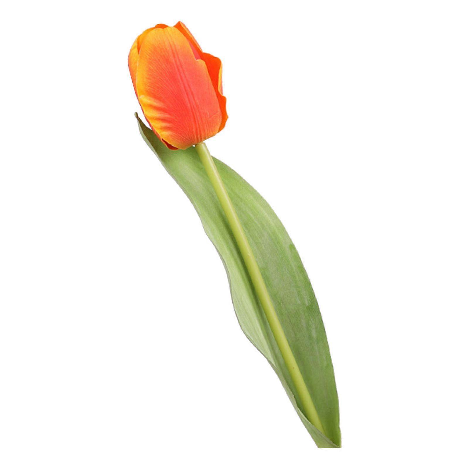 Jikaixiang Artificial Tulip with Bendable Stem Realistic Fake Flower Low Maintenance Faux Tulip for Vase Flower Arrangement Home Party Wedding Decor