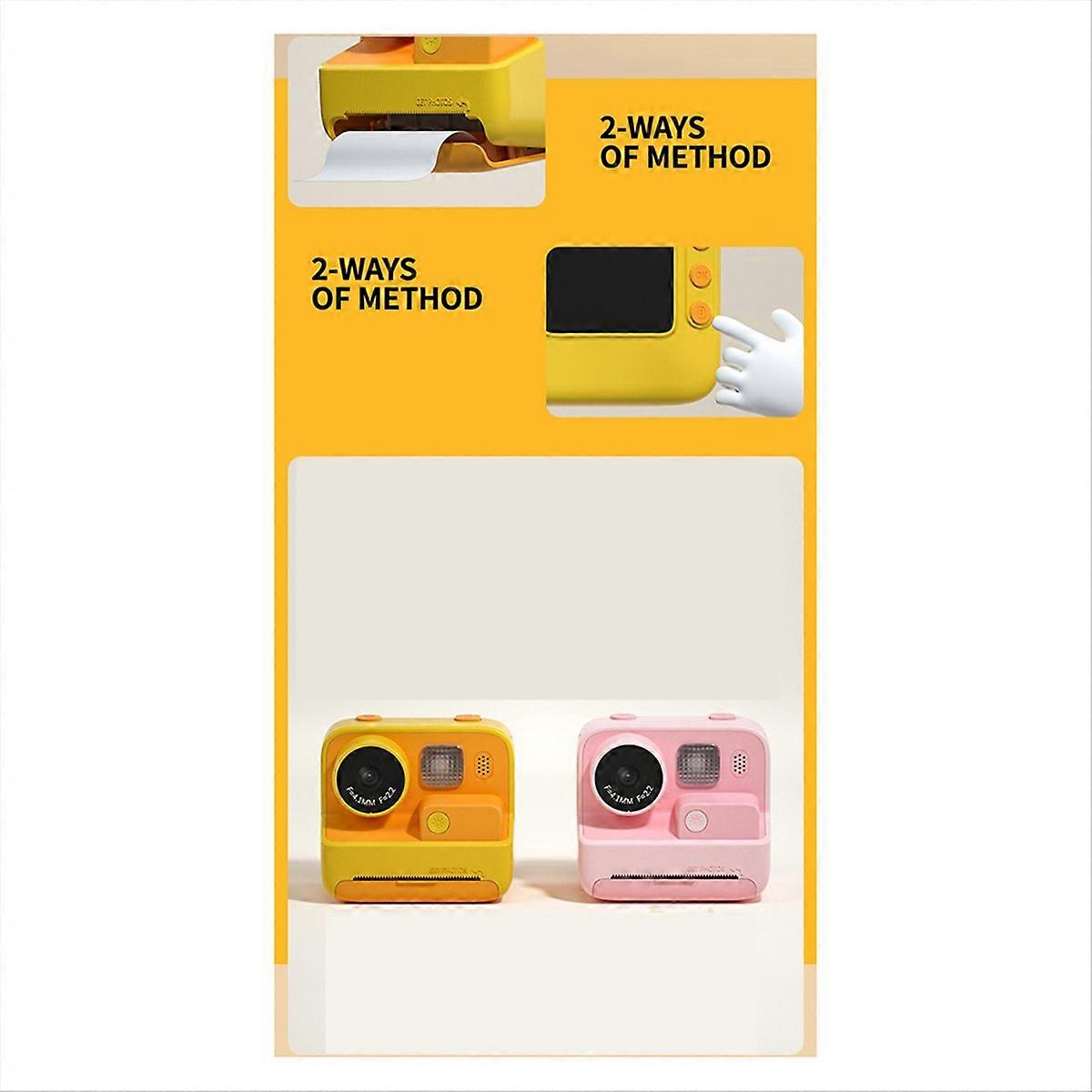 Instant Print Camera for Kids, 2.4 Inch Screen Camera -B