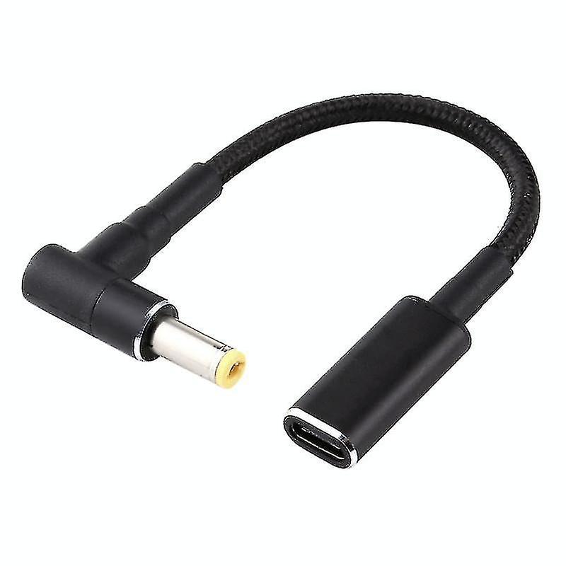 Computer Accessory Sets Pd 100w 18.5-20v 5.5x2.5mm Elbow To Usb-c Type-c Adapter Nylon Braid Cable