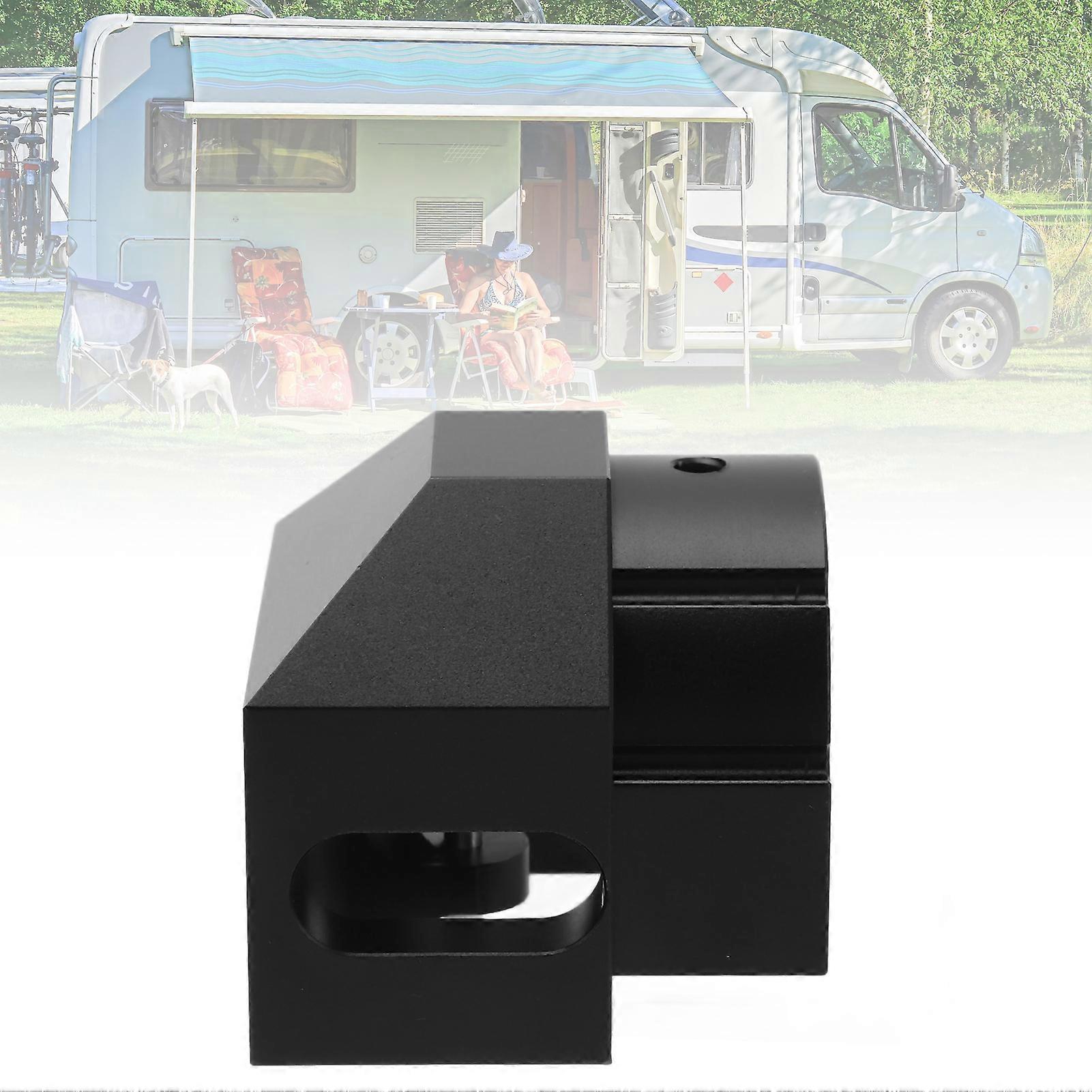 RV Awning End Plug Black Solid Aluminum Part Replacement For Sunchaser II Rounded Hardware 