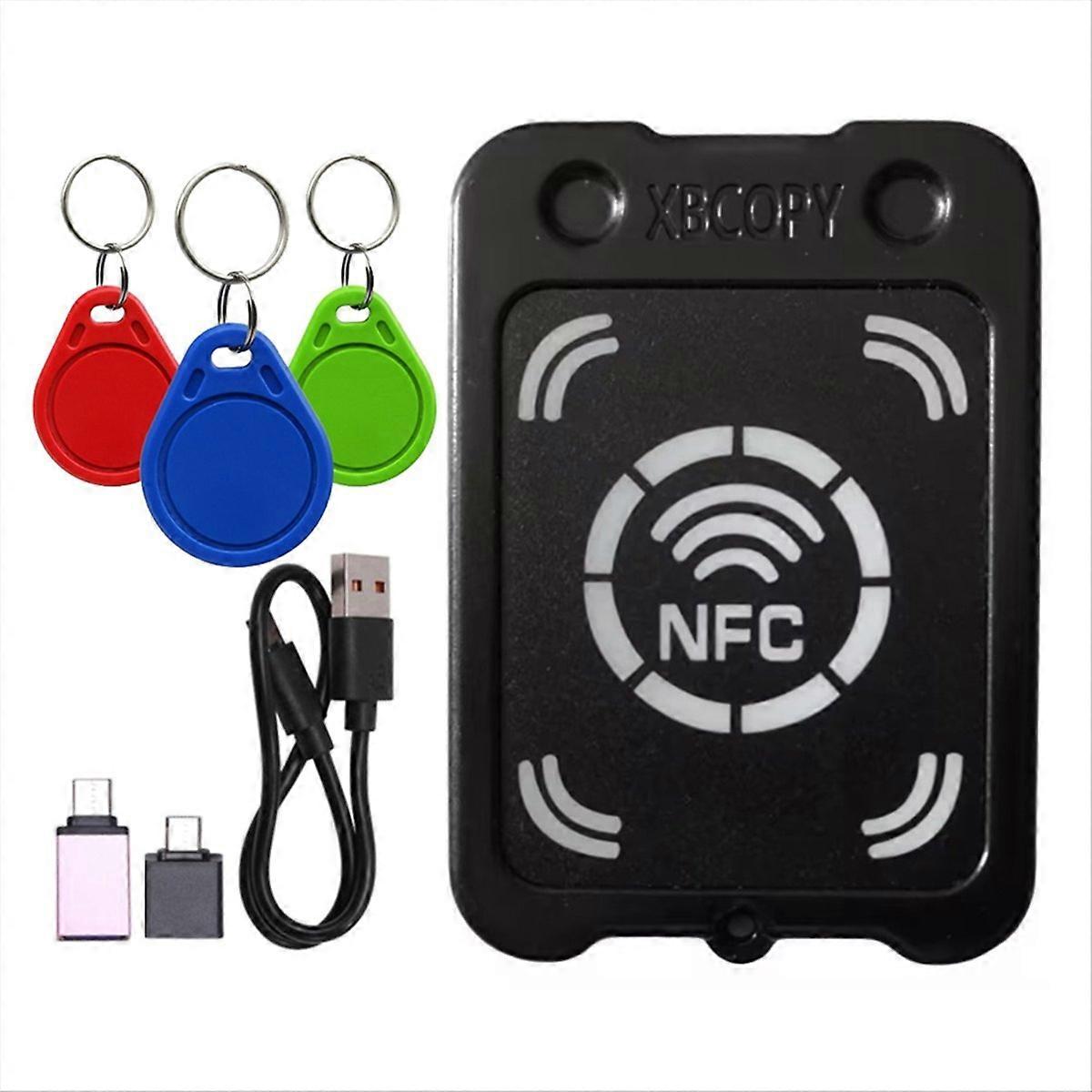 RFID Smart Chip Card Reader Copier+3xUID Keychain NFC Encryption Key Reader IC 13.56Mhz RFID Token Clone Duplicator