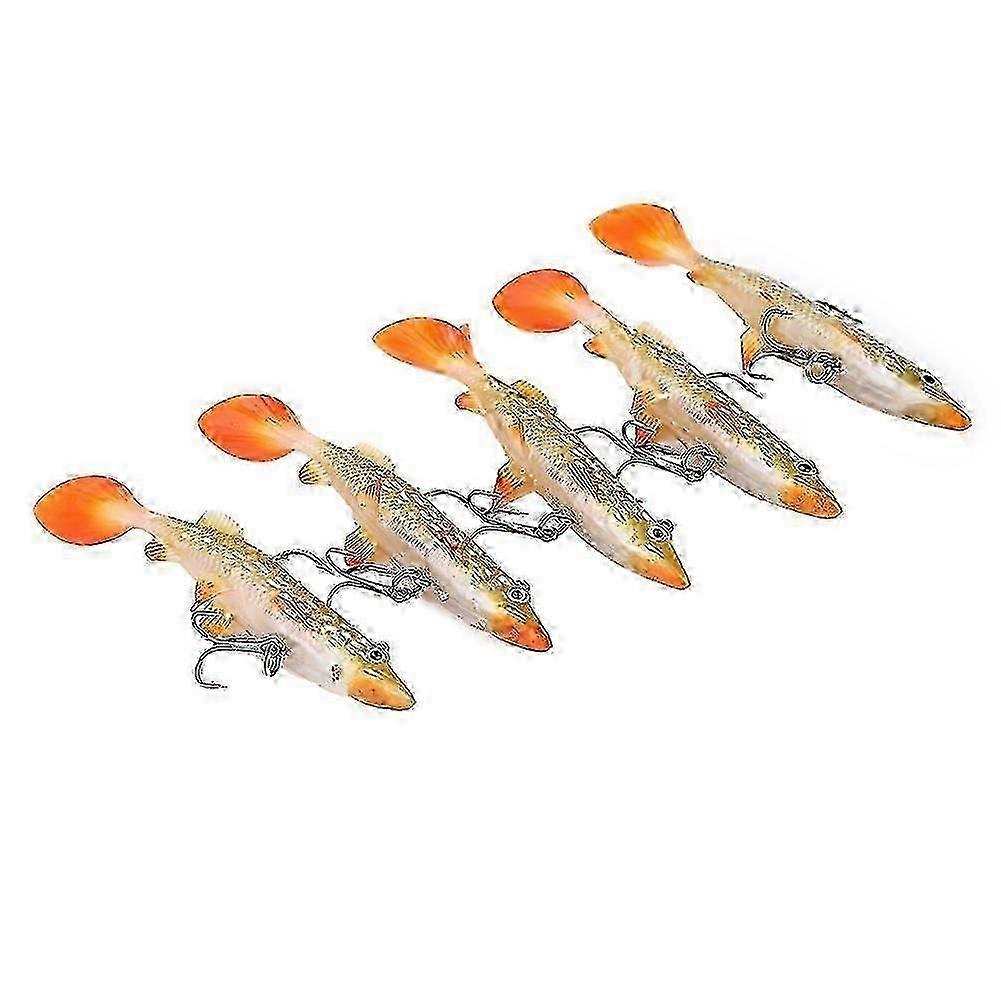 5 Stück weiche Köder Fischköder, Barschangelgerät, scharfer Haken