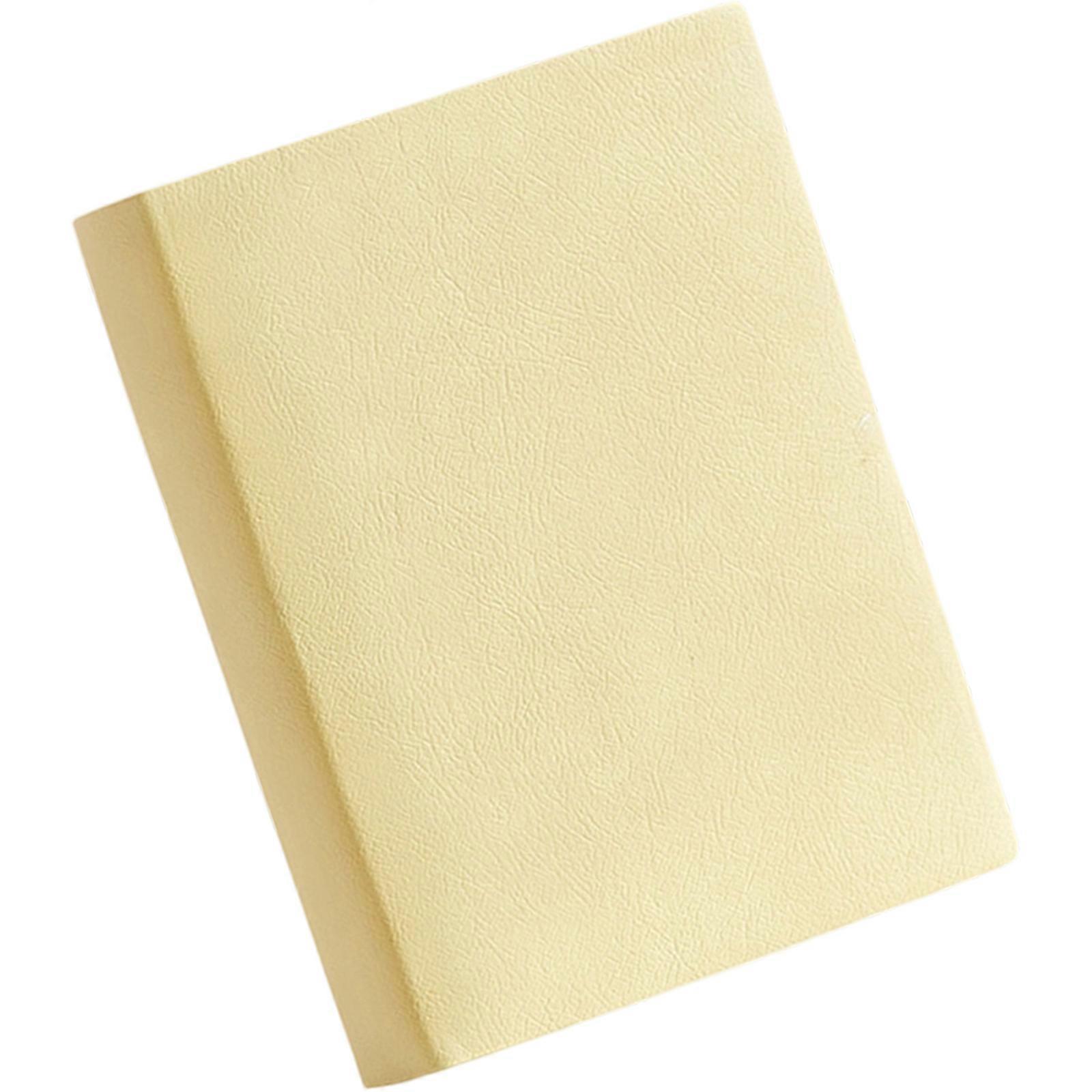B6 Blank Notebook Thick Notepads 320 Sheets 640 Pages PU Cover Notebook Journal Notebook Stationery Notebooks  Lemon yellow