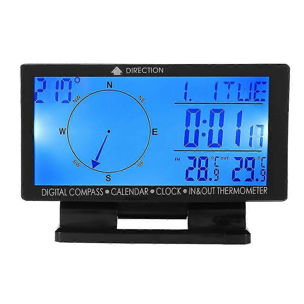 CD60 Multifunctional Digital Car Automobile Thermometer Gauge with Time Navigation Function