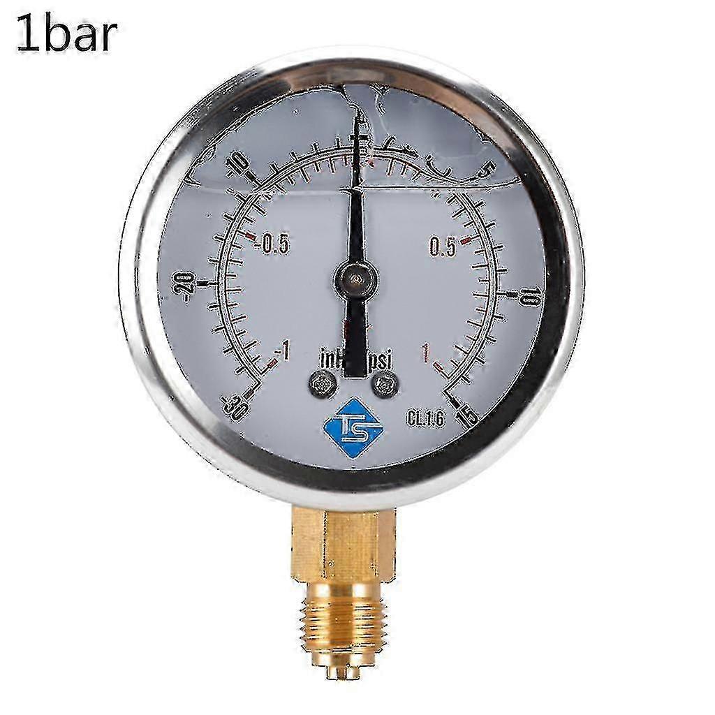 New Vacuum Pressure Gauge with 1/4 Bspt Bottom Connect for Water, Oil, and Gas Applications