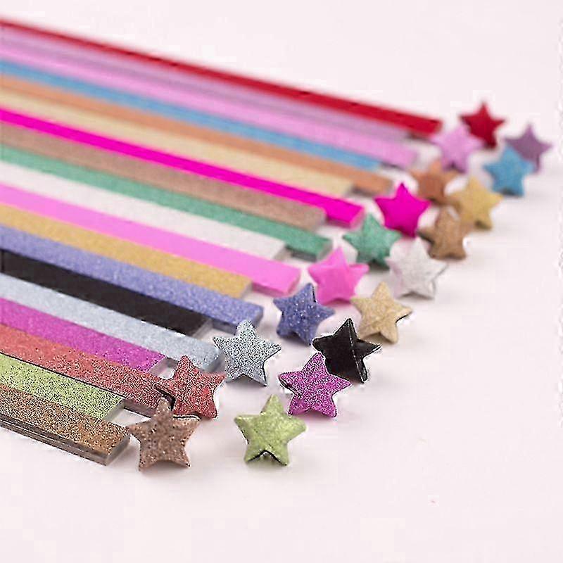 20 color glitter pink star paper onion paper folding matte gradual change luminous (about 400 pieces)