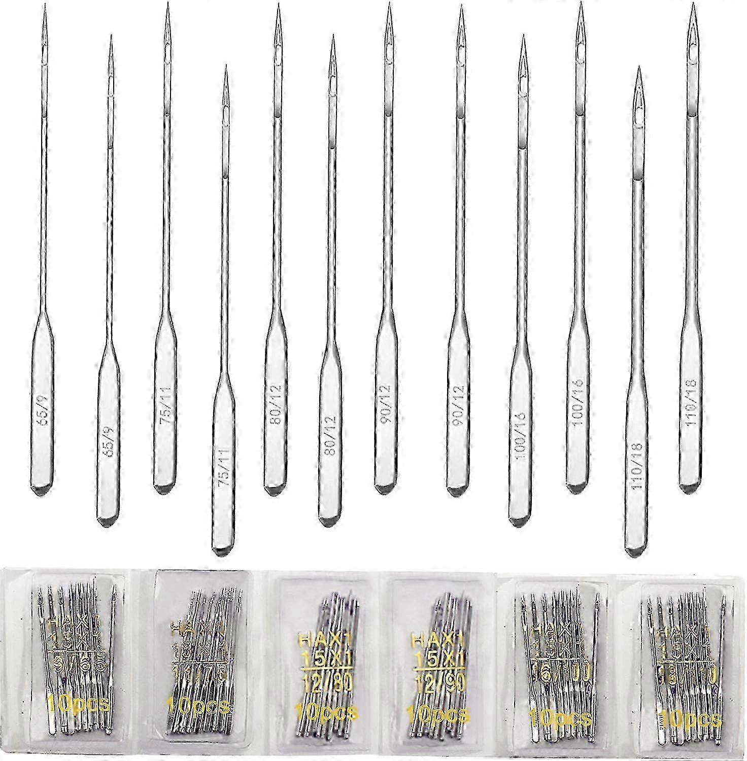60 Pcs Sewing Machine Needles Assorted Size - Universal Machine Needles