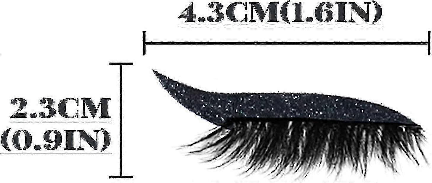 4 Pair Reusable Eyelash Stickers Glitte Eyeliner Invisible Tape Self Adhesive Makeup Tool