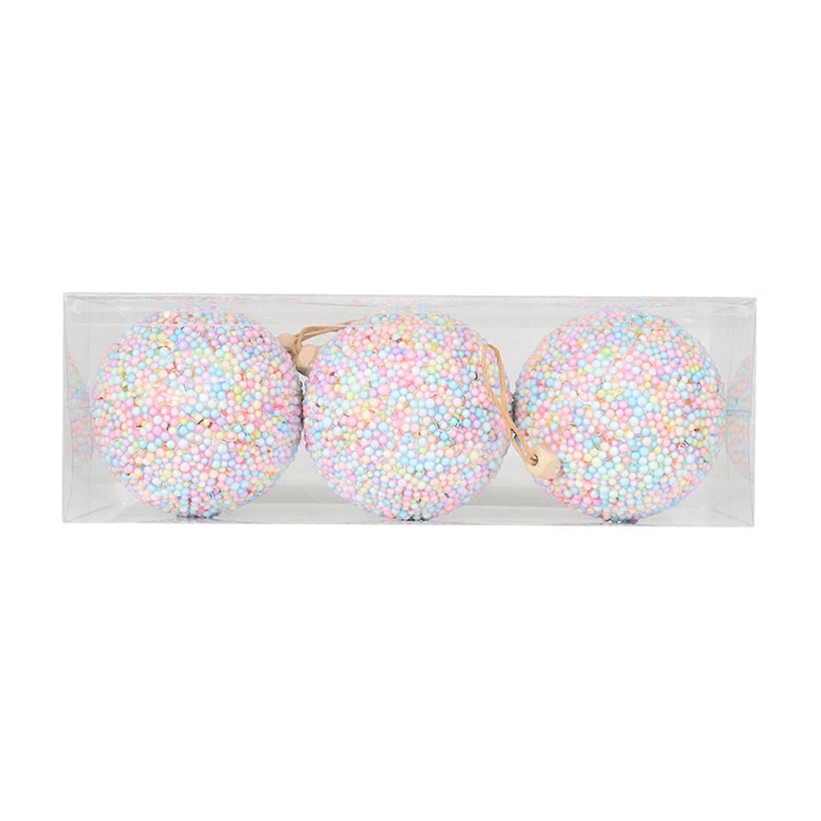 3pcs Macaron Shade Foam Christmas Tree Hanging Baubles Safe And User Friendly Baubles Ornament For Office And Home Use