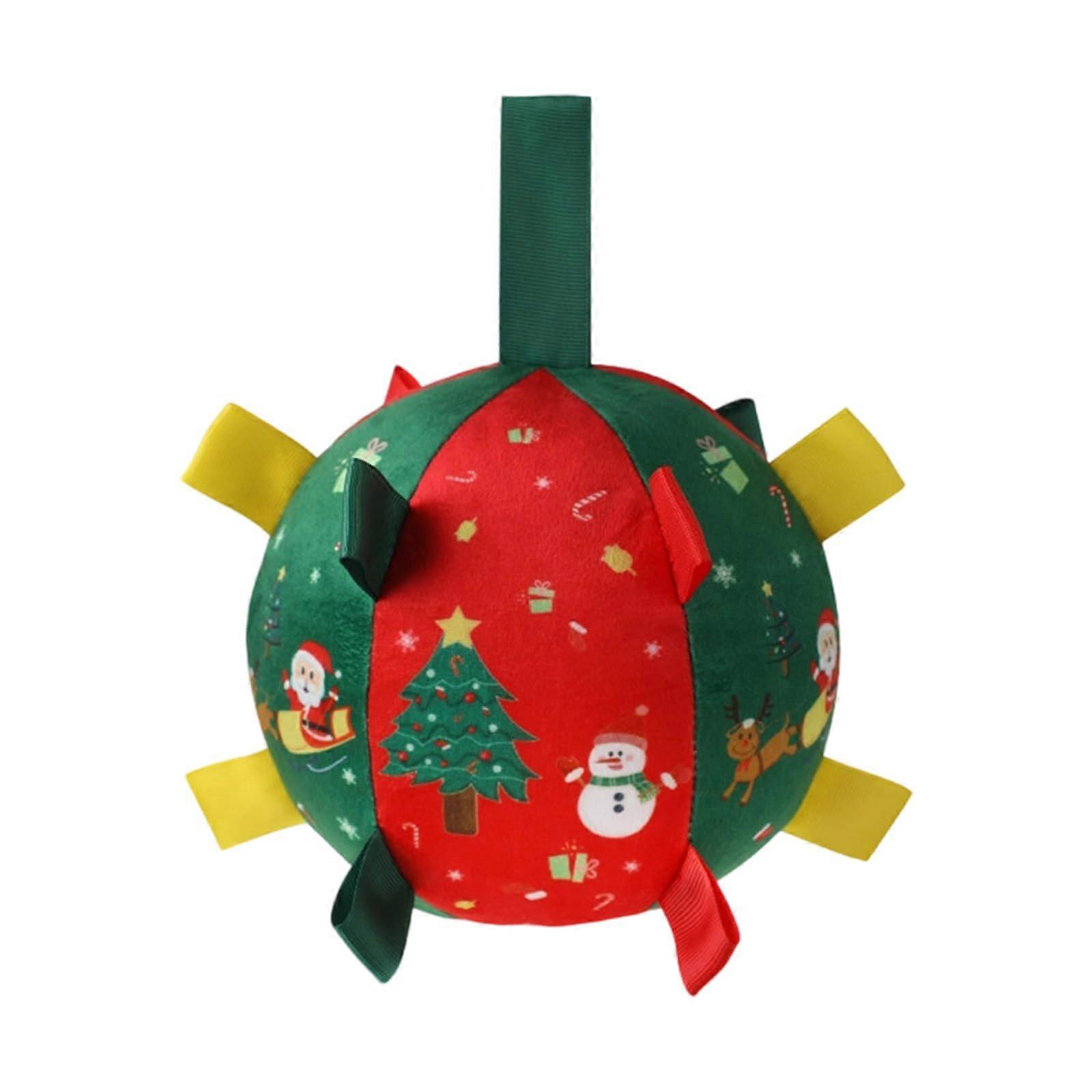 Oriented Soft Toy For Small Canines With Auditory Feature For Safe Engagement Creaky Cotton Pile Sphere Dog Toy