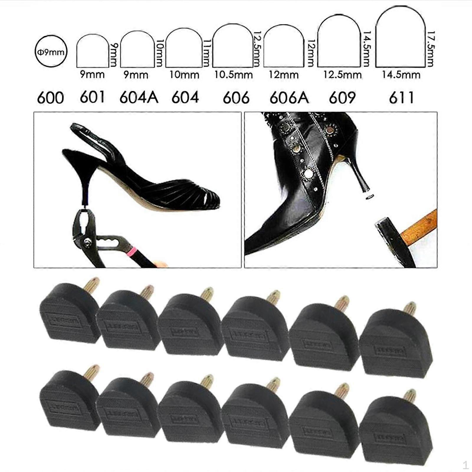 6 Pair High Tips Shoe Repair Replacement Dowels Stiletto Pads