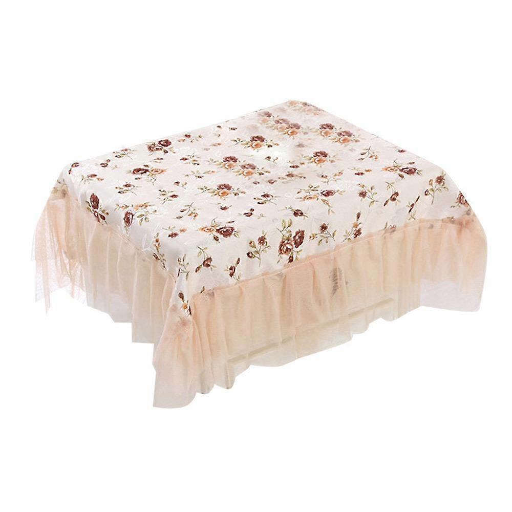 Dustproof Rectangular Table Cover Nappe 75*80cm Flower Lace Embroidery Table Cloths