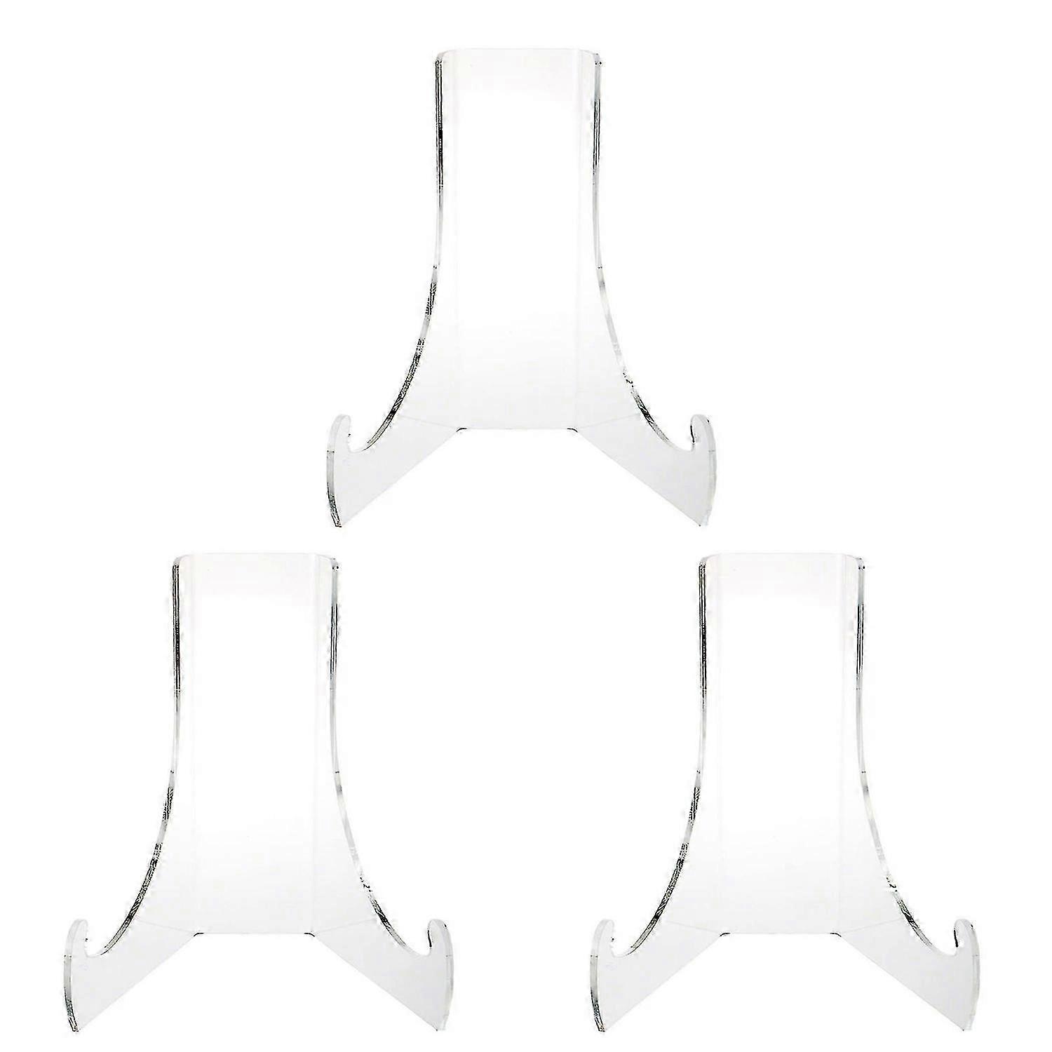 Clear bowl stands for serving - 3 pack plate display easels with great load bearing