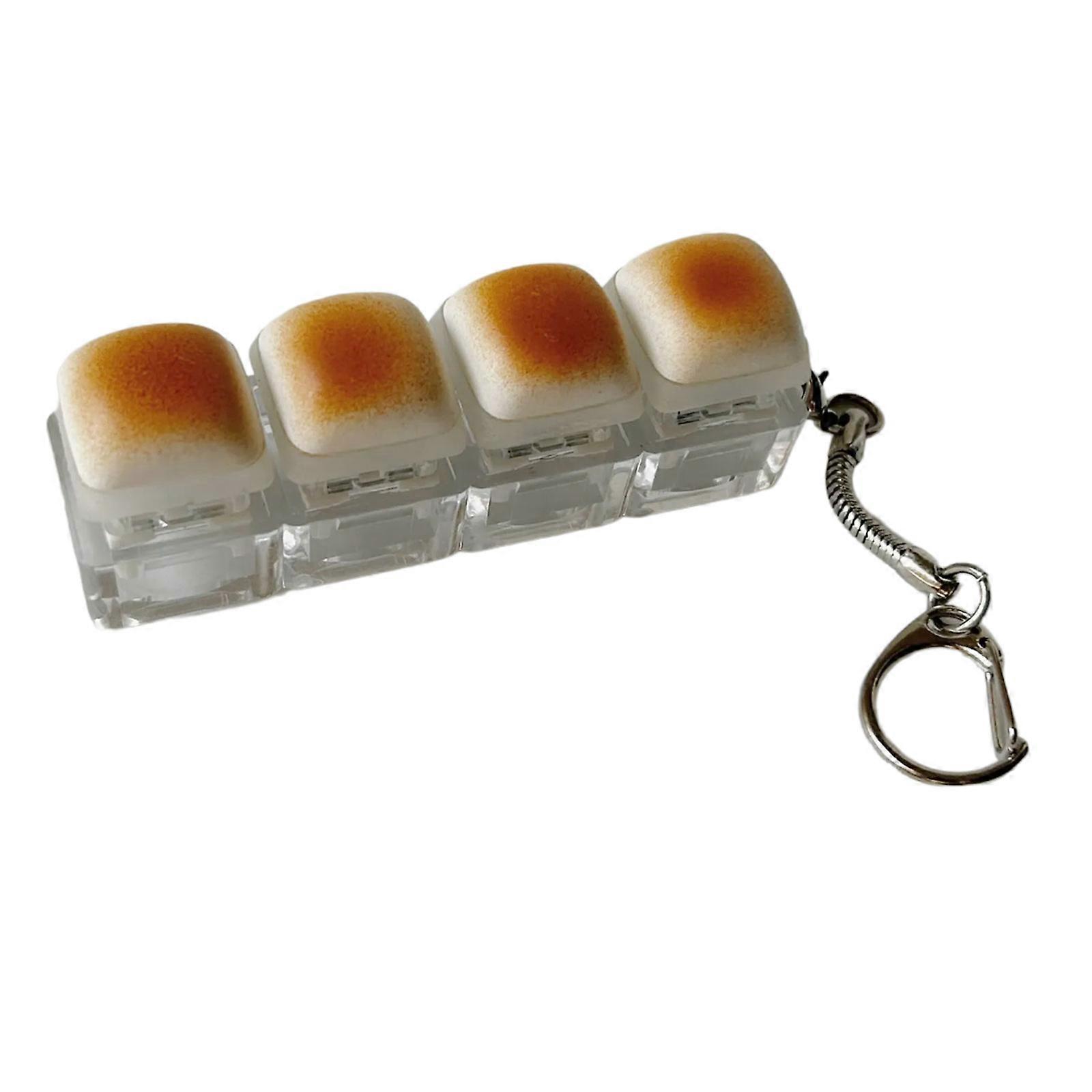 Playful Bakery Style Keycap Charm Sturdy PVC Keyring For Backpacks Purses Creative Gift Option Textured Detailing  8 cm