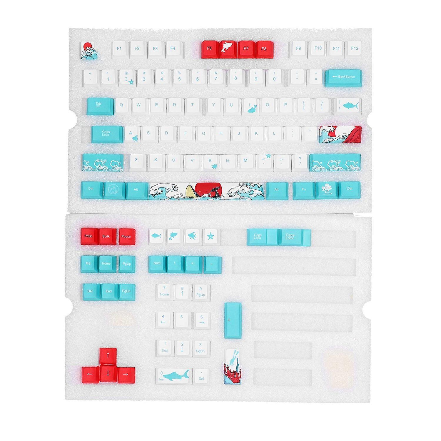 110 Keycap Puller Universal Ergonomic Oil Resistance Keyboard Keycaps for PC Computers