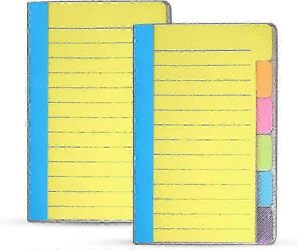 Self-stick Notes, Divider Sticky Notes Tabs ,tabbed Self-stick Lined Bright Colors Note Pads, School Supplies, Vibrant Colored Notes That Catch Your E