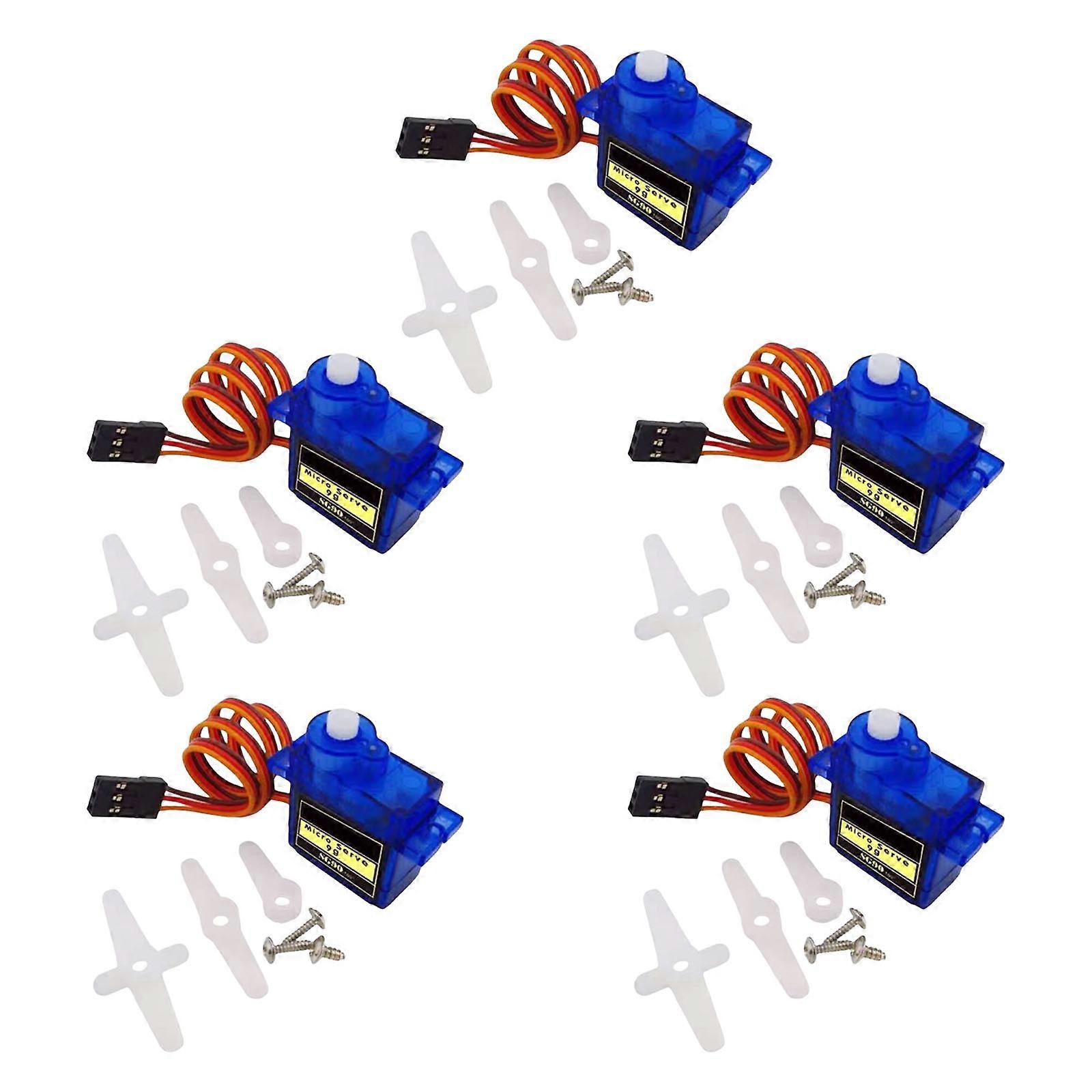 Lightweight SG90 9G Miniature Servo Motor For Aircraft Models And DIY Robotics Projects Nylons Construction Multicolor