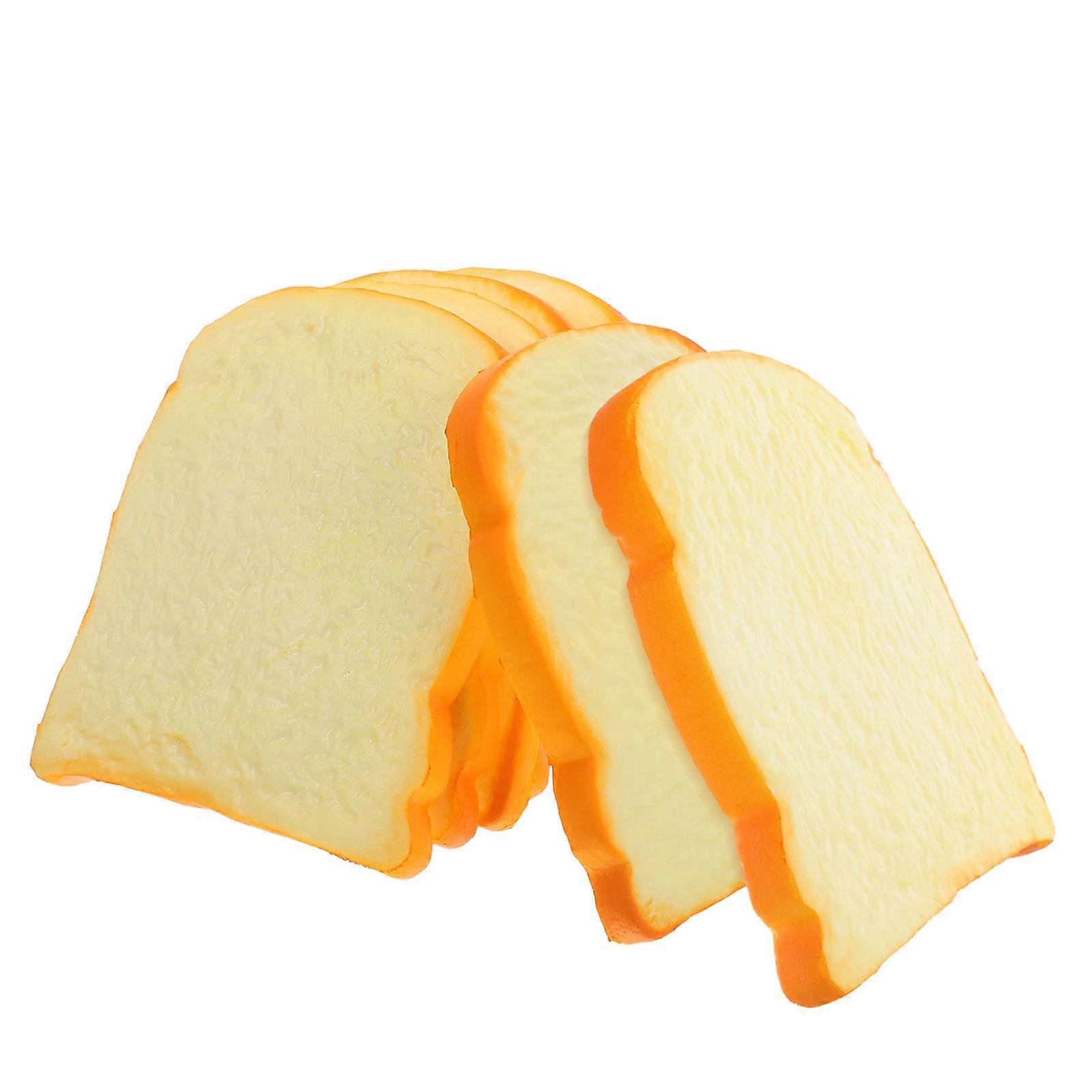 Realistic Fake Bread Bread Mold for Decor 6Pcs Artificial Toast Slices