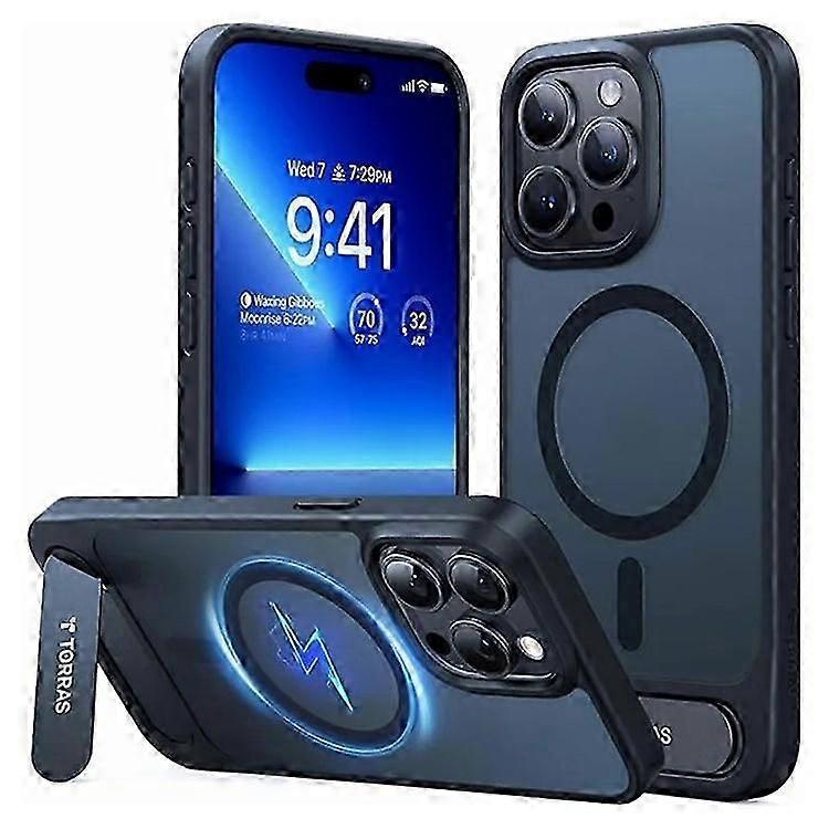TORRAS Compatible For iPhone 15 Pro Case Kickstand TPU+PC Phone Cover Compatible with MagSafe