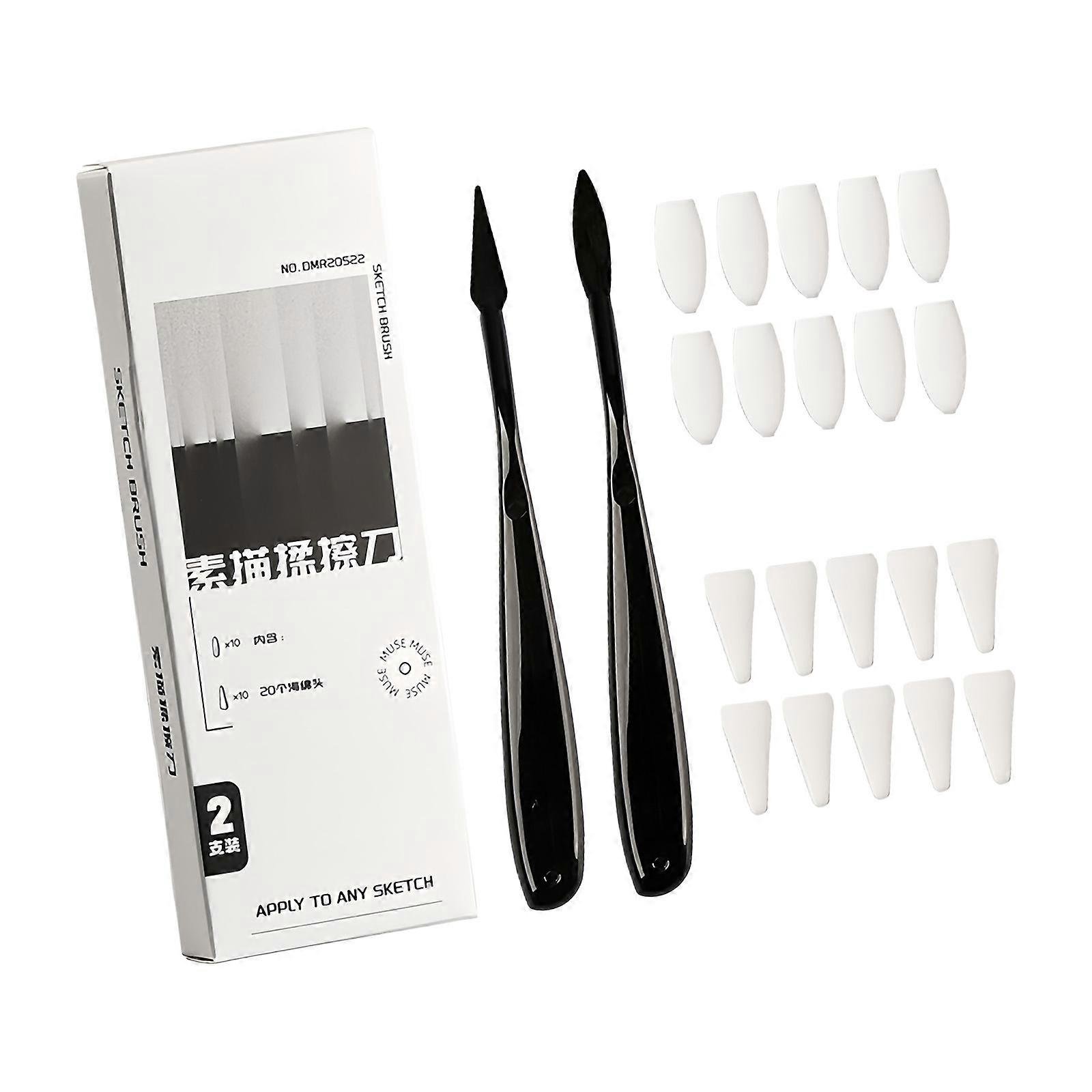 Artist Grade Blending Stump Refill Set Eraser Tips with Long Lasting Sponge Materials Suitable For Charcoal Drawings Multicolor
