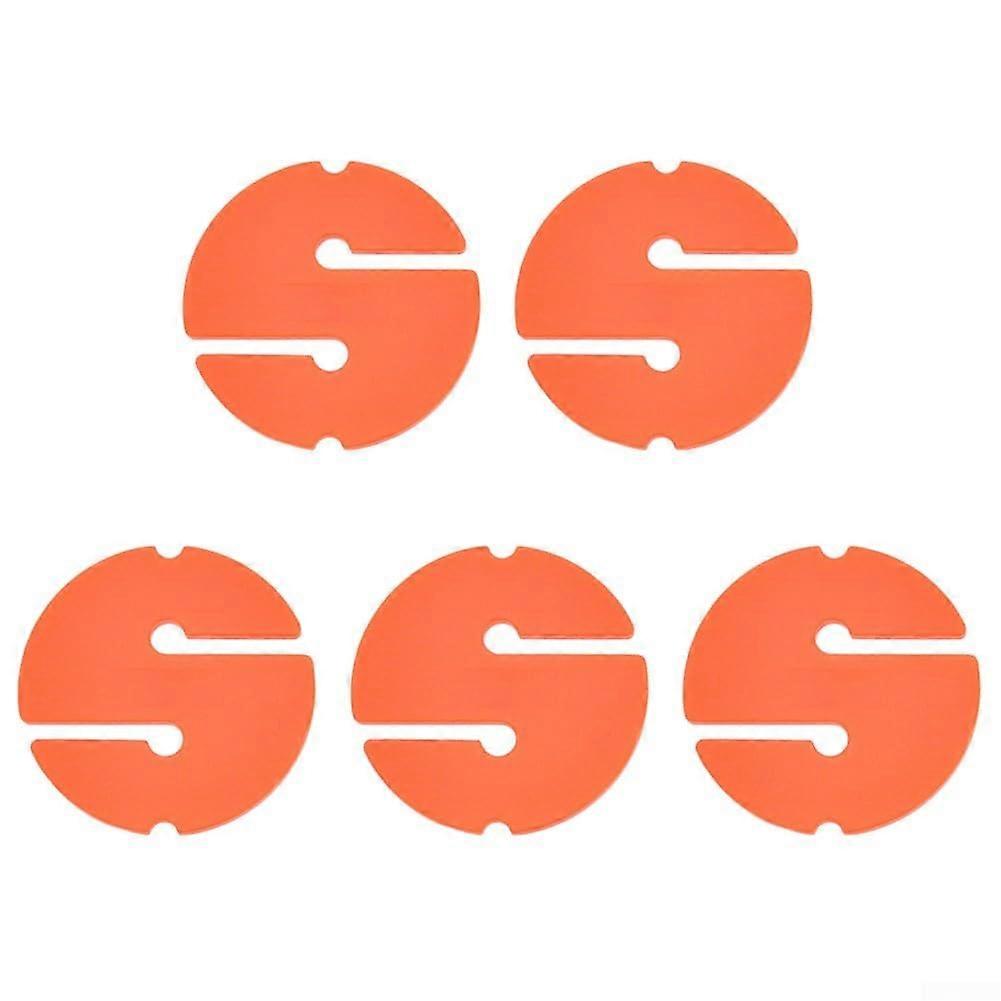 Technical Diving Line Marker Set 5pcs Triangle Round Rectangle Guide for Cave Wreck Rope (Orange)