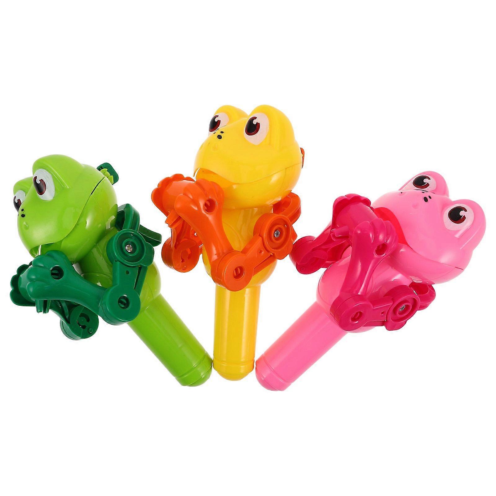 3個面白いロリポップロボットホルダーカエルアーティファクト子供用ロリポップマシンクリエイティブロリポップロボット玩具ロリポップホルダー玩具