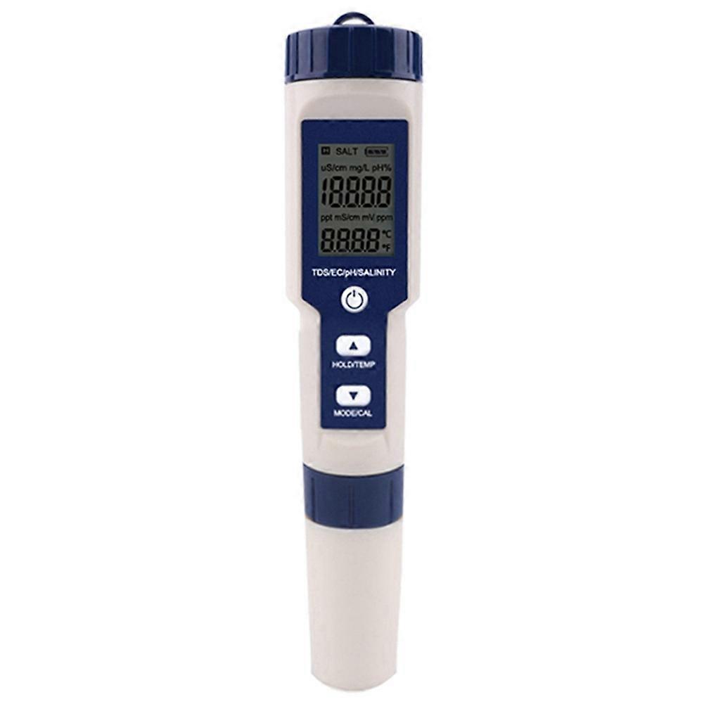 5 in 1 TDS/EC/PH/Salinity/Temperature Meter