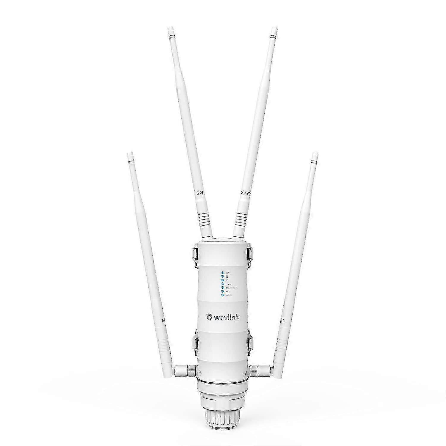 Wavlink AC1200 WiFi Range Extender Mesh with PoE Dual Band 2.4GHz 300Mbps 5.8GHz 867Mbps 4x7dBi Detachable Omnidirectional Antenna
