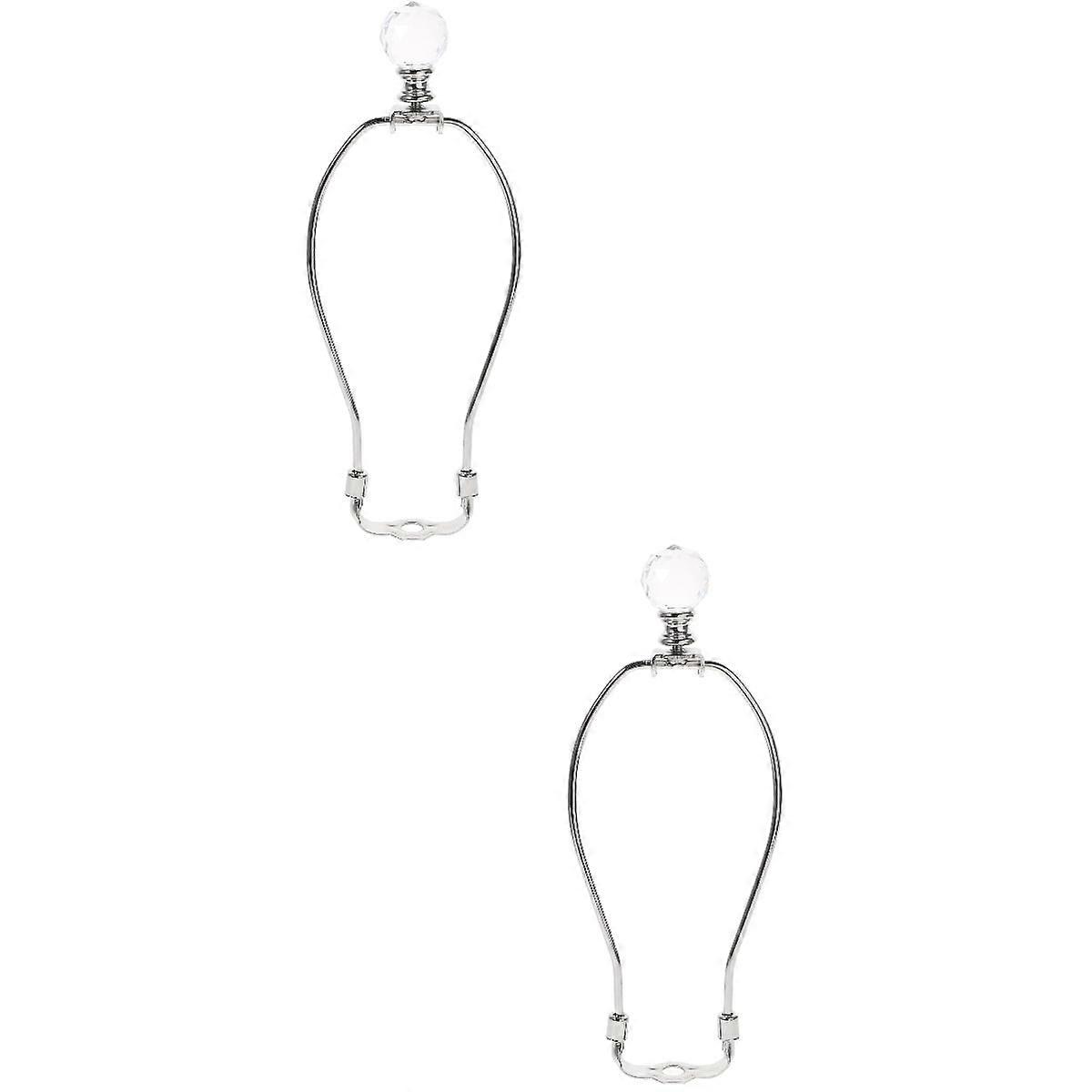 Eease 2 Sets Metal Lamp Harp Desk Lamp Repair Lamp Shade Adapter With Lamp Finial