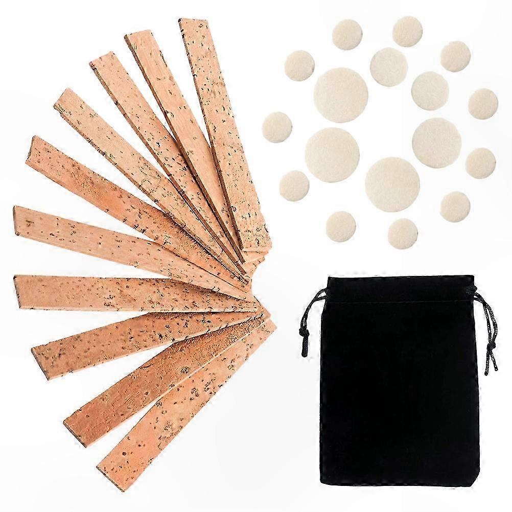Clarinet Repair Kit with Neck Joint Cork and Pads for Woodwind Instruments