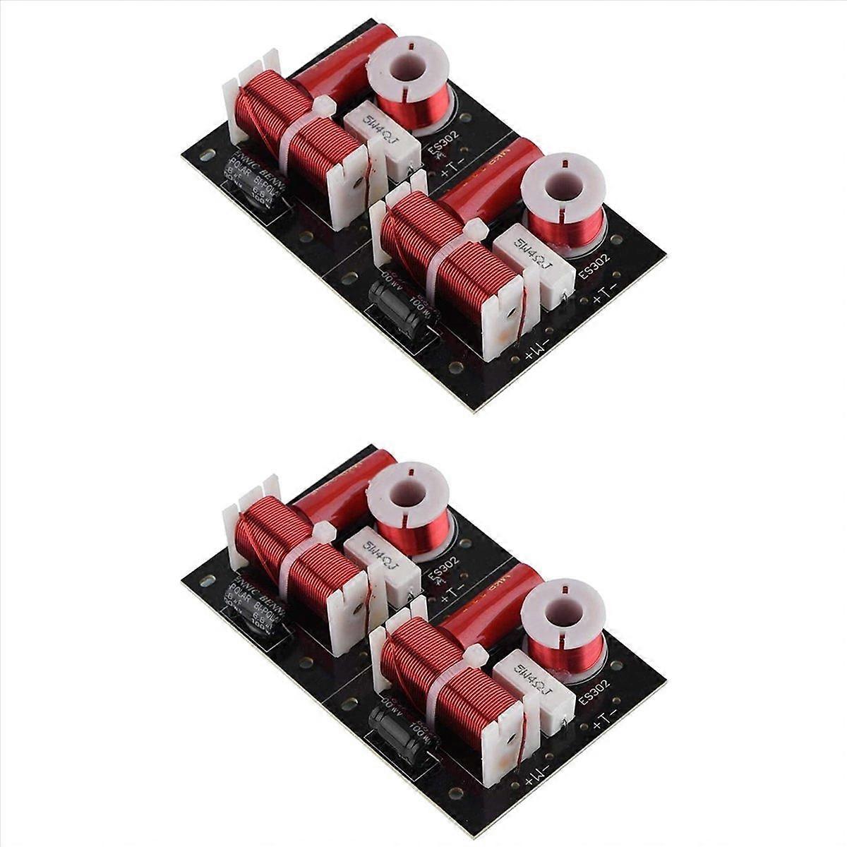 4Pcs 400W Speaker Frequency Divider 2 Way 2 Unit Hi-Fi Soundshelf Crossover Filters Woofer and Tweet