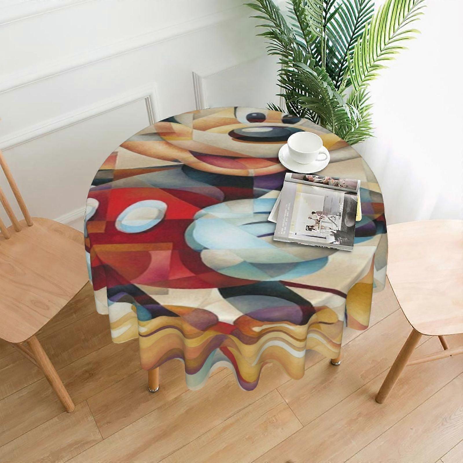 Mickey Mouse Rectangular Tablecloth, Water Resistance Antiwrinkle Spillproof Soft Fabric for Dining Room Parties Holiday Decor 60in